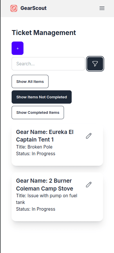 Repairs Screen