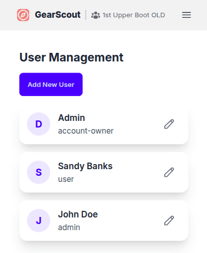 User Screen